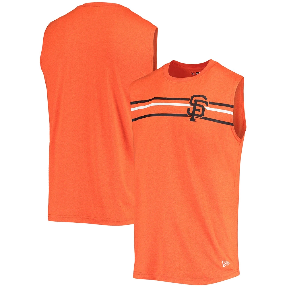 Men's New Era Orange San Francisco Giants Muscle Tank Top