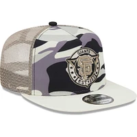 Casquette Snapback 9FIFTY Trucker Snapback avec cadre en A des Giants de San Francisco pour homme, blanche, New Era