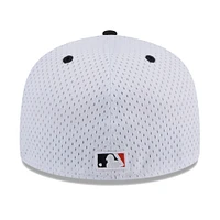 Men's New Era White San Francisco Giants Throwback Mesh 59FIFTY Fitted Hat