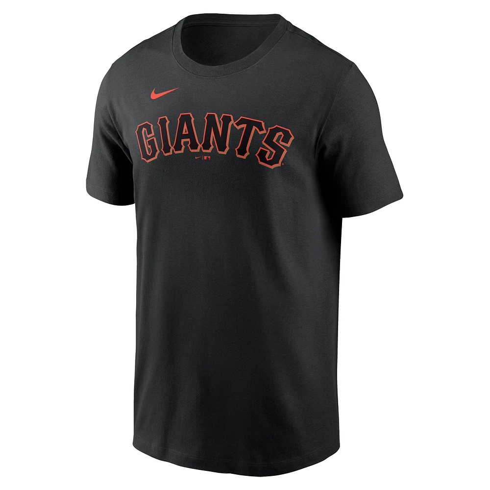 Men's Nike Alyssa Nakken Black San Francisco Giants Name & Number T-Shirt
