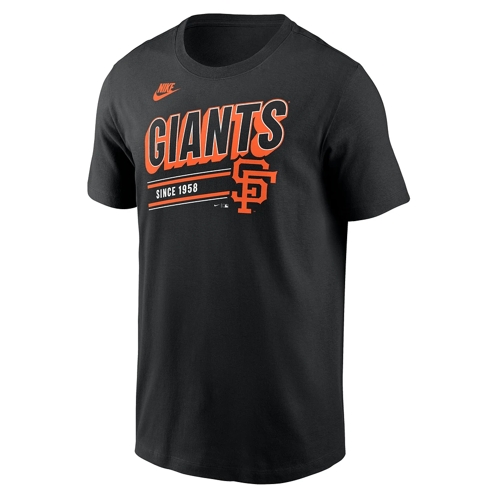 Men's Nike  Black San Francisco Giants Cooperstown Collection Retro T-Shirt