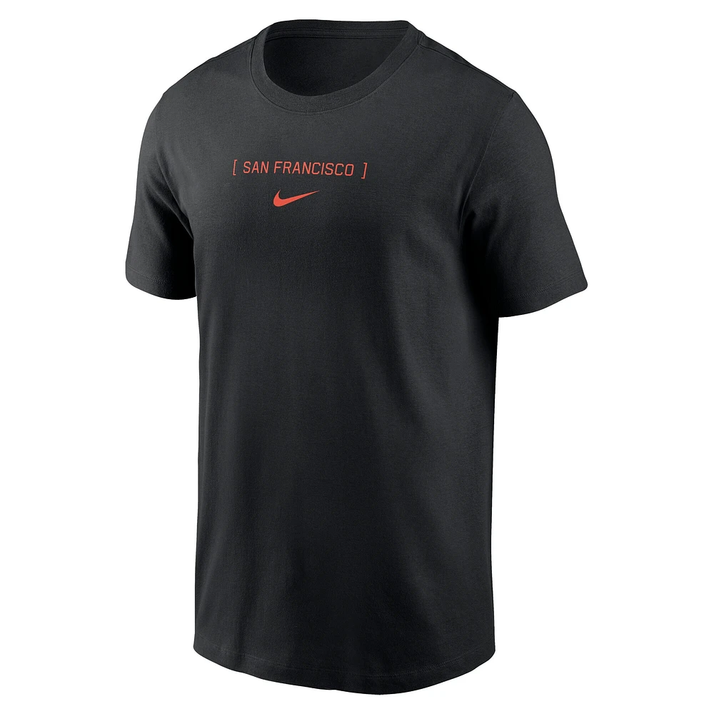 Men's Nike Black San Francisco Giants Large Logo Back Stack T-Shirt