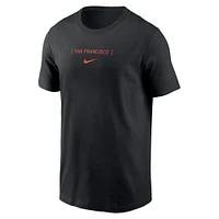 Men's Nike Black San Francisco Giants Large Logo Back Stack T-Shirt