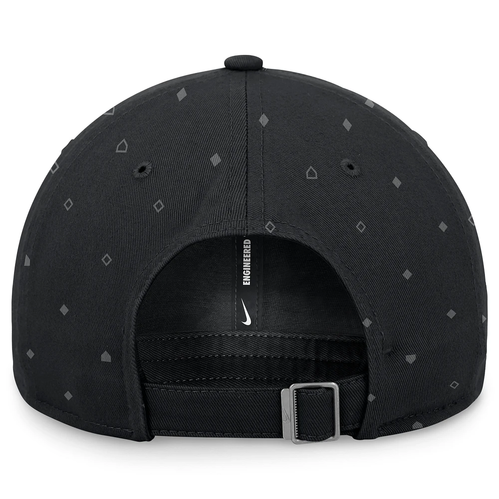 Casquette ajustable Nike San Francisco Giants Primetime Print Club noire pour homme