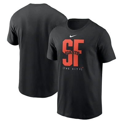 T-shirt Nike noir avec tableau de bord des Giants San Francisco pour homme