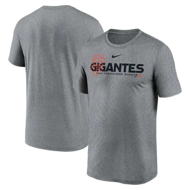 T-shirt Nike Heathered Charcoal San Francisco Giants Local Rep Legend Performance pour homme