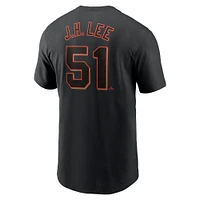Men's Nike Jung Hoo Lee Black San Francisco Giants  Fuse Name & Number T-Shirt