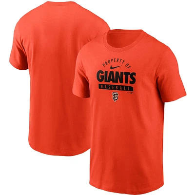 T-shirt Nike Orange San Francisco Giants Primetime Property Of Practice pour homme