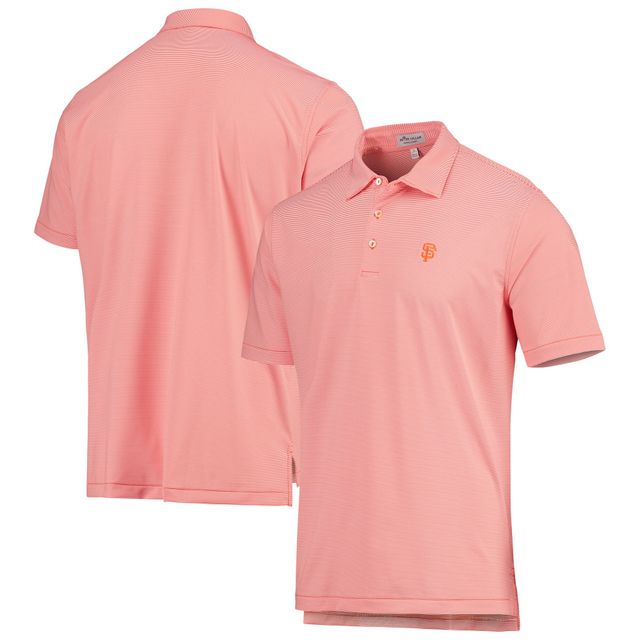 Polo orange Peter Millar San Francisco Giants Jubilee Stripe pour homme