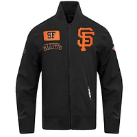 Men's Pro Standard Black San Francisco Giants Area Code Twill Full-Zip Jacket