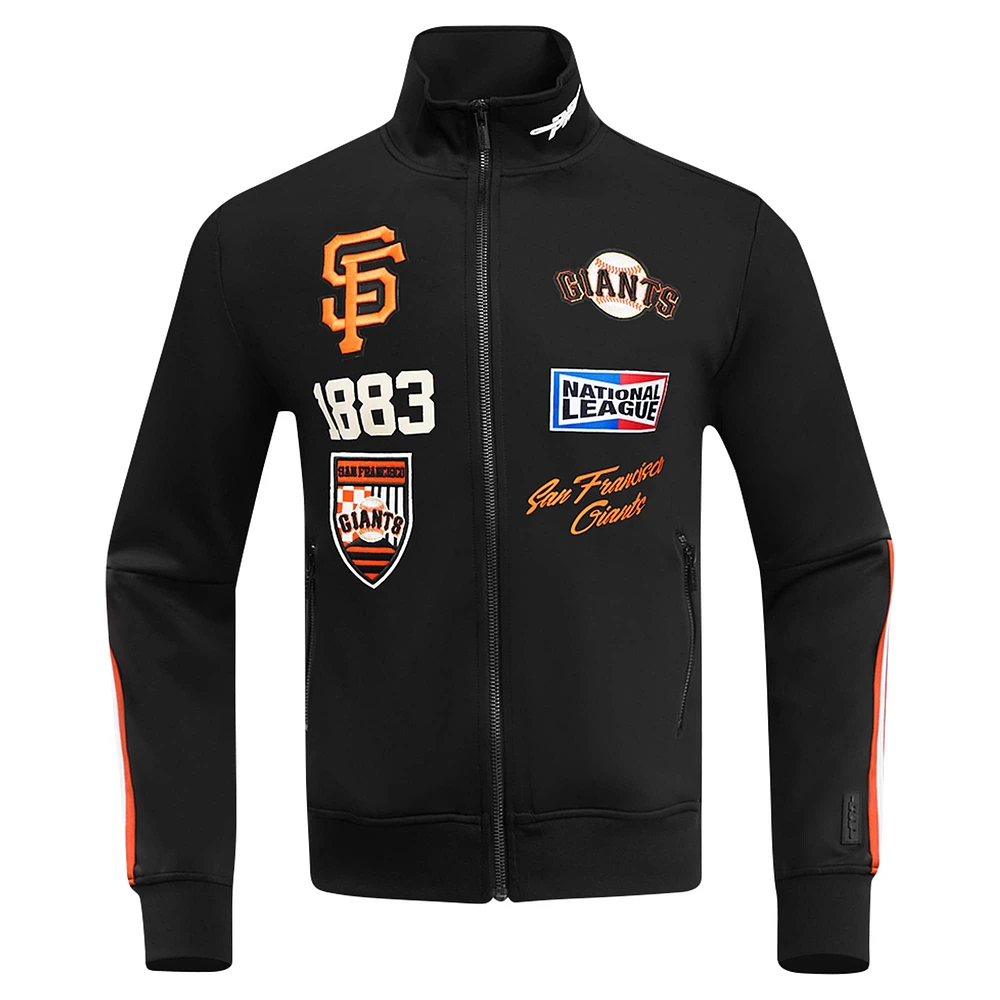 Men's Pro Standard Black San Francisco Giants Fast Lane Full-Zip Track Jacket