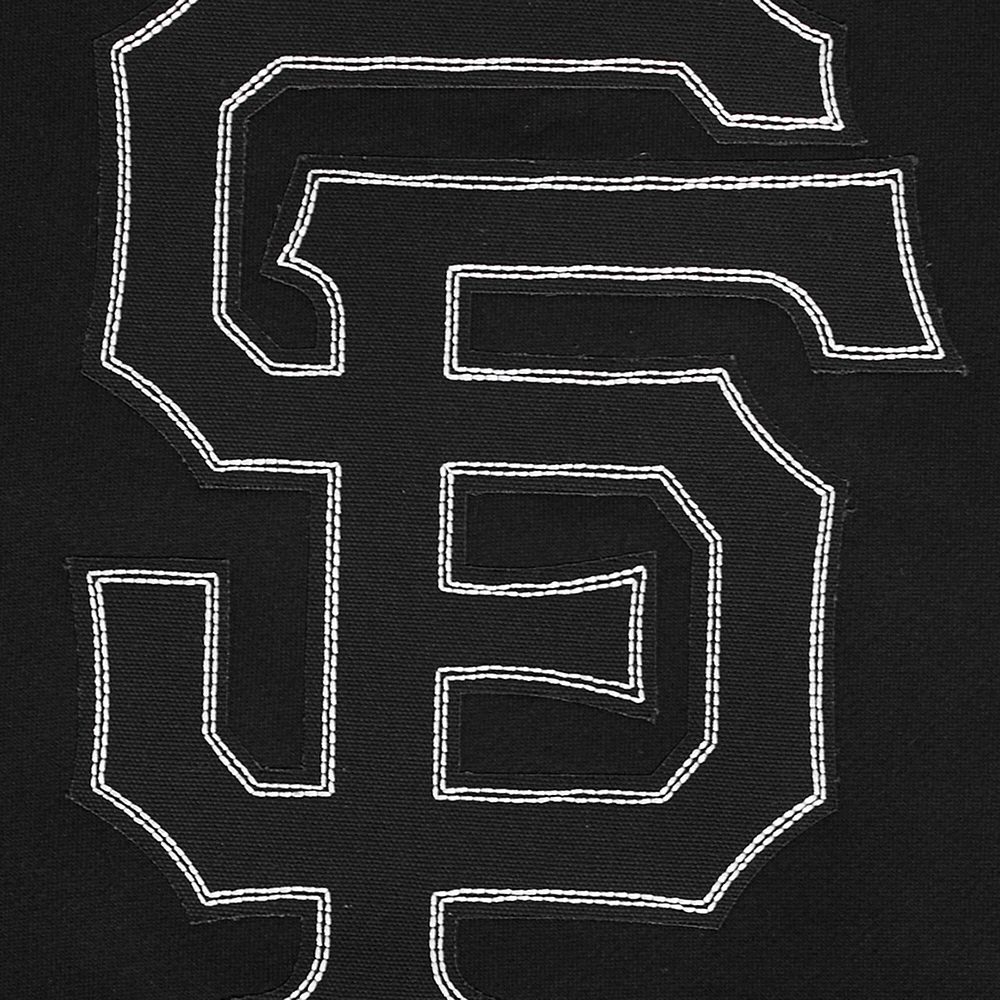 Men's Pro Standard Black San Francisco Giants Paint The City Dropped Shoulder Pullover Sweatshirt