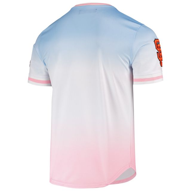 T-shirt Pro Standard pour homme bleu/rose San Francisco Giants Ombre