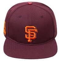 Men's Pro Standard Burgundy San Francisco Giants Wine Snapback Hat