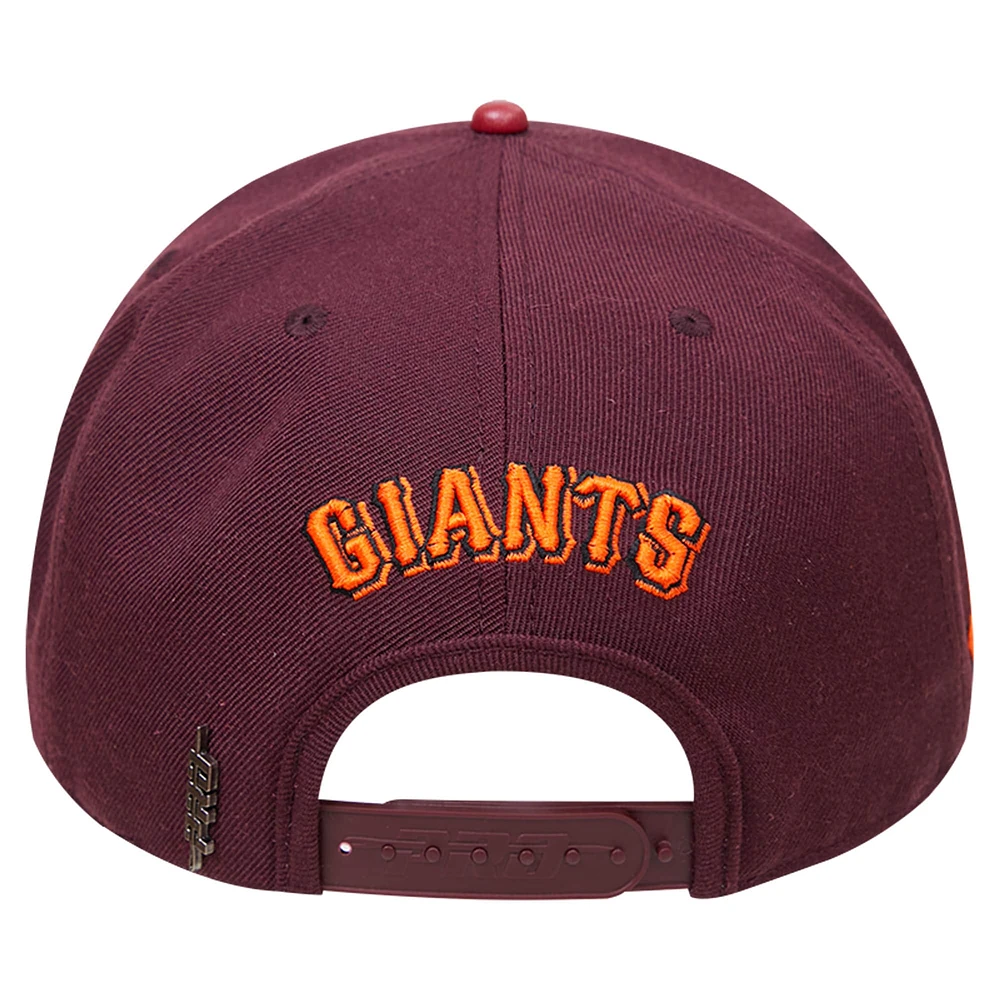 Men's Pro Standard Burgundy San Francisco Giants Wine Snapback Hat