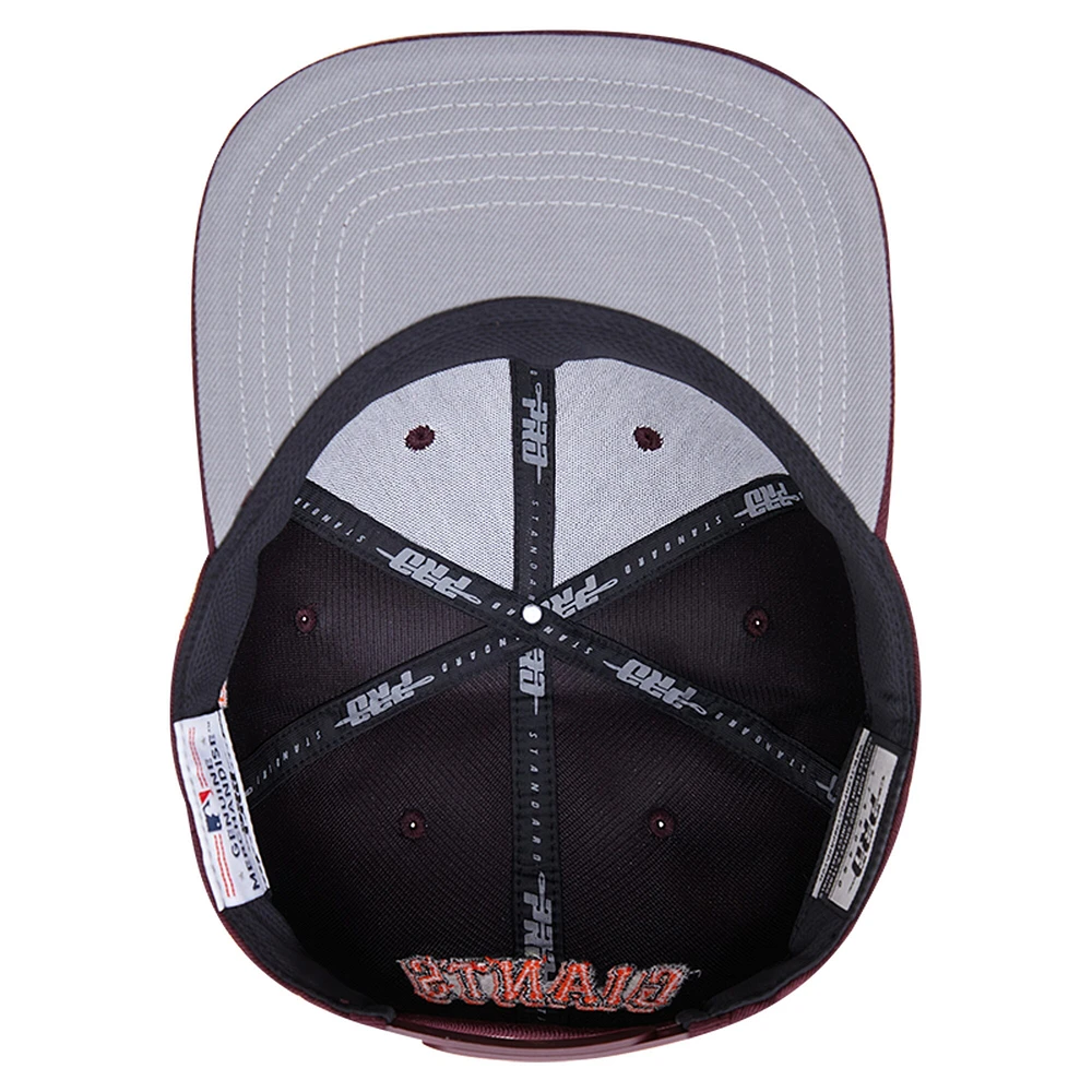 Men's Pro Standard Burgundy San Francisco Giants Wine Snapback Hat