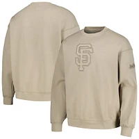 Men's Pro Standard Pewter San Francisco Giants Neutral Drop Shoulder Pullover Sweatshirt