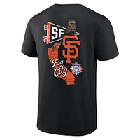 Men's Profile Black San Francisco Giants Big & Tall Split Zone T-Shirt