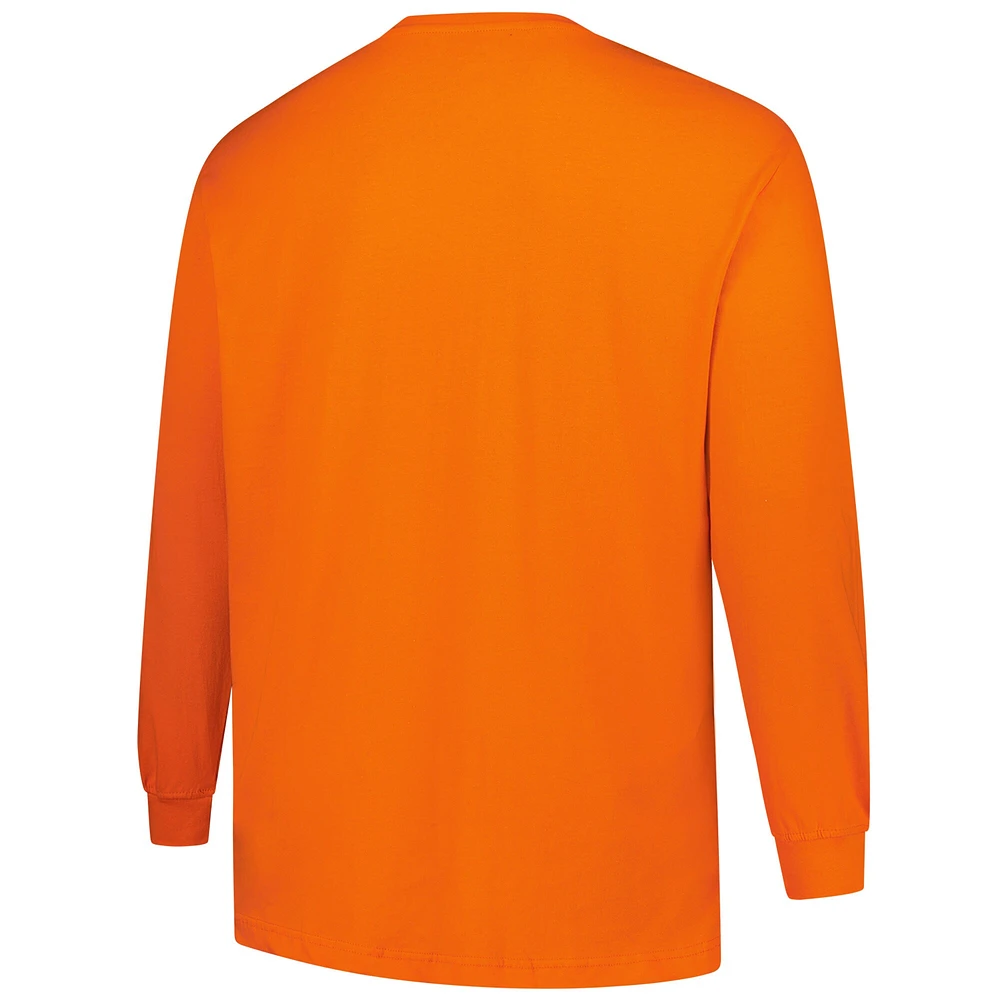 T-shirt à manches longues orange deux coups pour homme, profil Big & Tall, San Francisco Giants