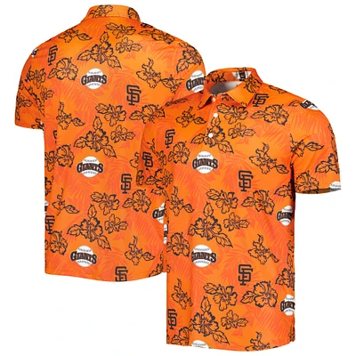 Polo pour homme Reyn Spooner Orange San Francisco Giants Cooperstown Collection Puamana Print