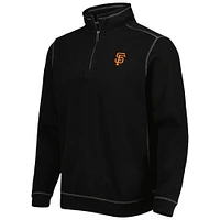 Sweat Tommy Bahama noir San Francisco Giants Tobago Bay triple mélange zippé pour homme