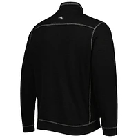 Sweat Tommy Bahama noir San Francisco Giants Tobago Bay triple mélange zippé pour homme