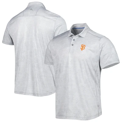 Polo Tommy Bahama gris pour homme San Francisco Giants IslandZone Pineapple Palm Coast