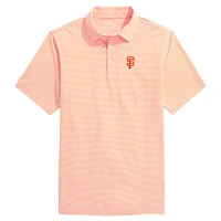 Men's Vineyard Vines  Orange San Francisco Giants Bradley Stripe Polo