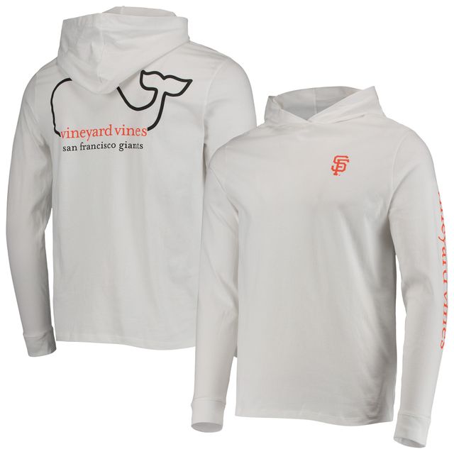 T-shirt à manches longues avec logo Vineyard Vines des Giants de San Francisco pour homme, blanc