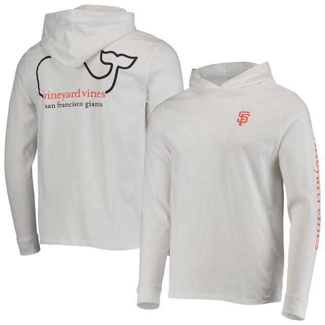 T-shirt à manches longues avec logo Vineyard Vines des Giants de San Francisco pour homme, blanc
