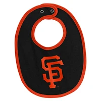 Newborn & Infant White San Francisco Giants Base Hitter Bodysuit, Bib Bootie Set