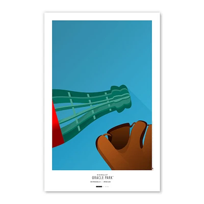 San Francisco Giants Oracle Park 11'' x 17 '' Minimalist Stadium Poster Impression artistique