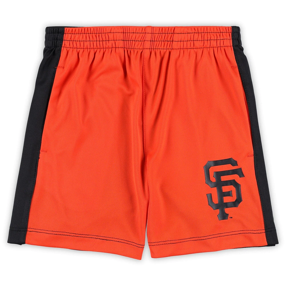 Toddler Brown/Orange San Francisco Giants Stealing Homebase 2.0 T-Shirt & Shorts Set