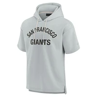 Unisex Fanatics Gray San Francisco Giants Elements Super Soft Fleece Short Sleeve Pullover Hoodie