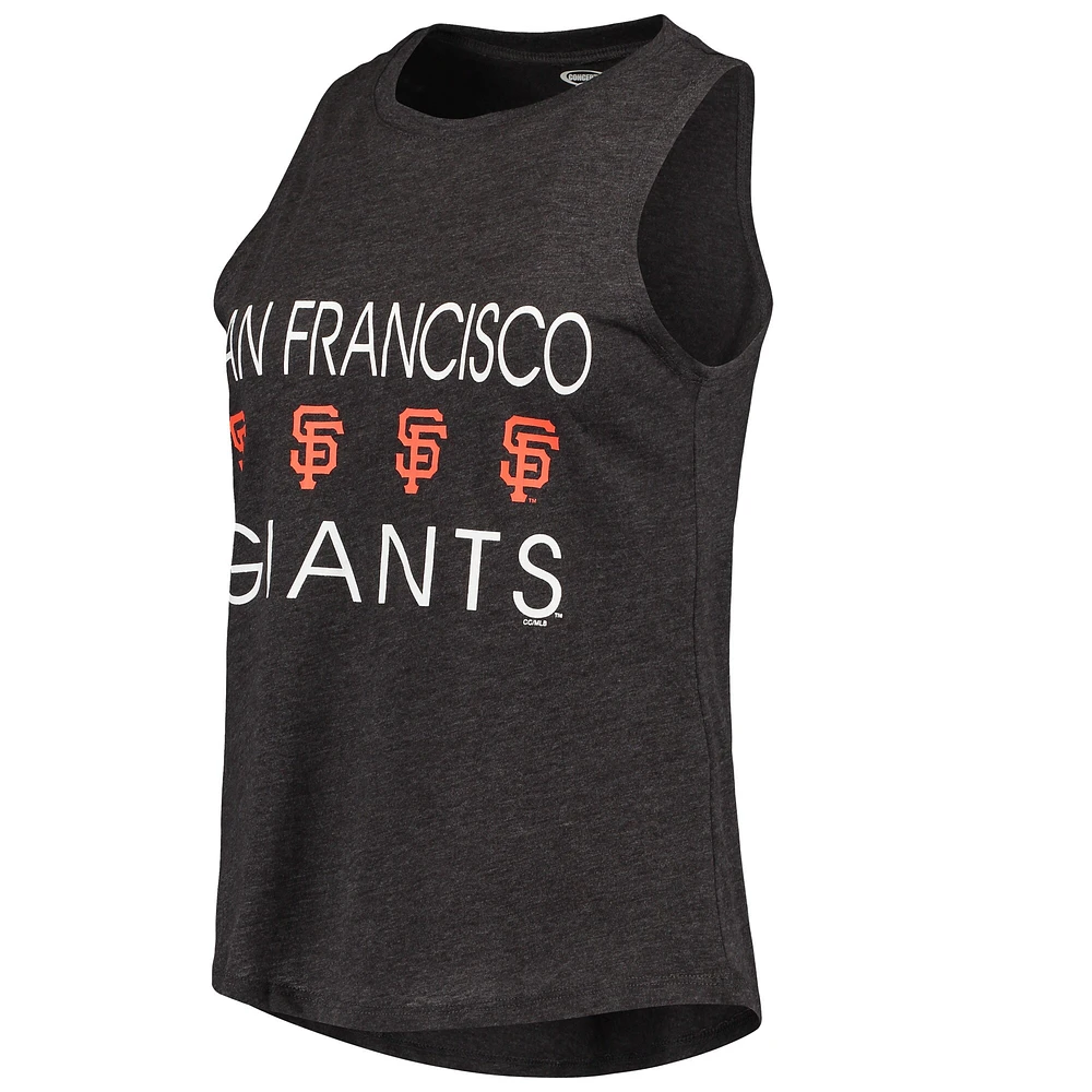 Women's Concepts Sport Orange/Black San Francisco Giants Meter Muscle Tank Top & Pants Sleep Set