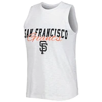 Women's Concepts Sport White San Francisco Giants Reel Pinstripe Tank Top & Shorts Sleep Set