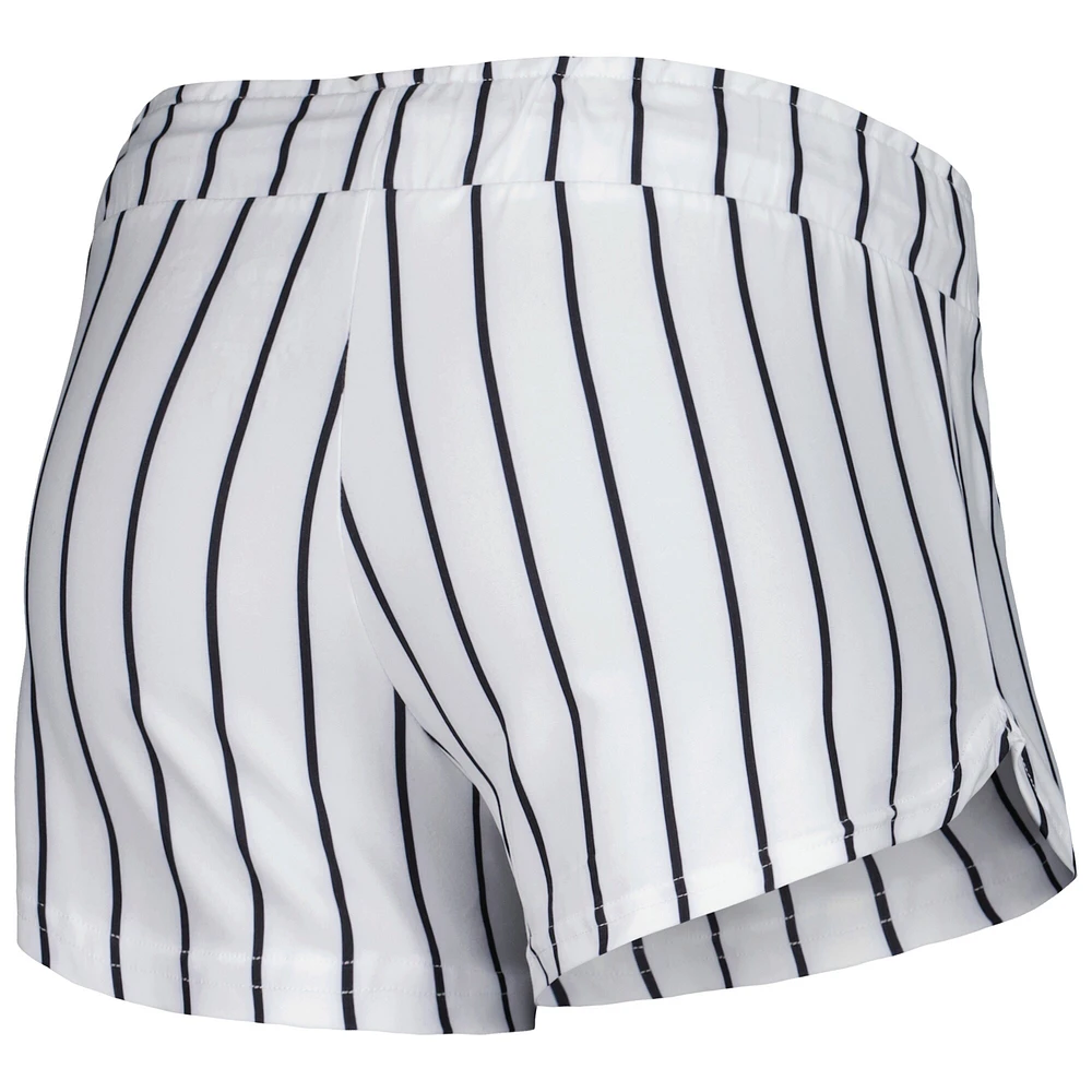 Women's Concepts Sport White San Francisco Giants Reel Pinstripe Tank Top & Shorts Sleep Set