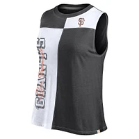 Women's Fanatics Black/White San Francisco Giants Color-Block Tank Top