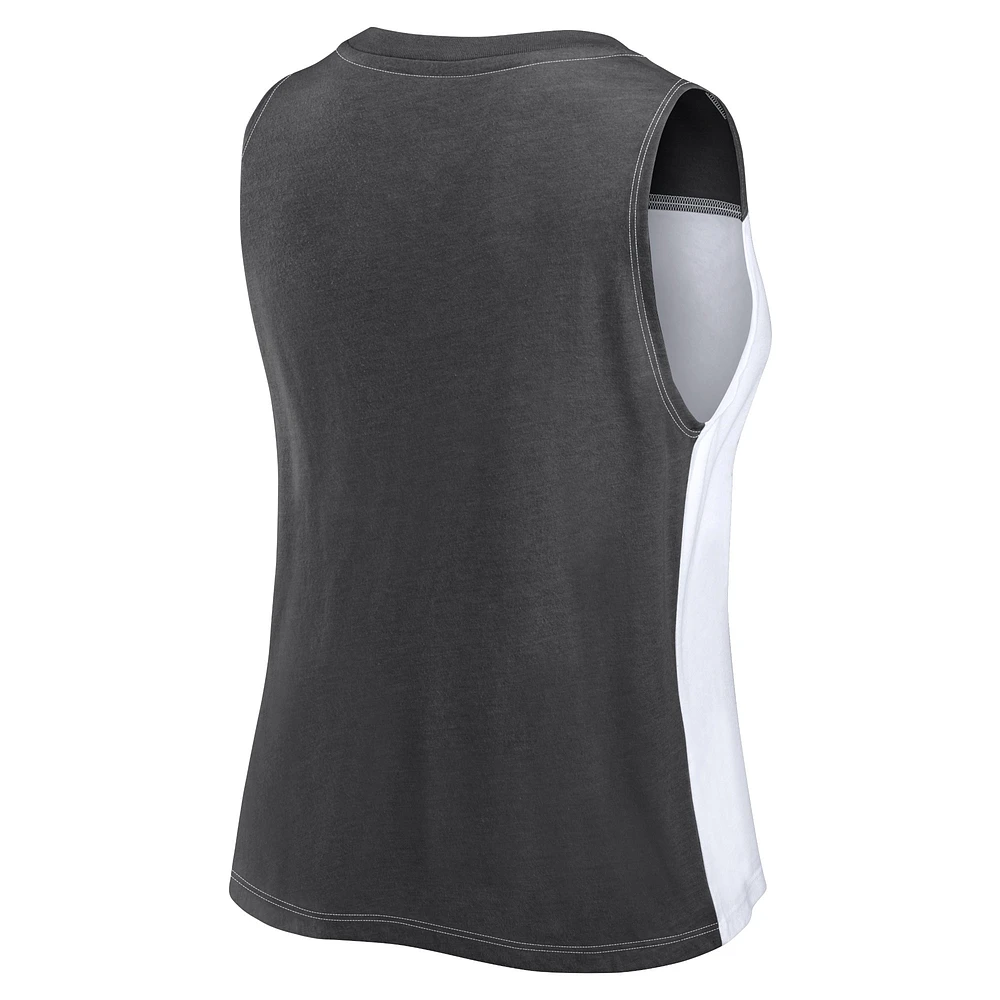 Women's Fanatics Black/White San Francisco Giants Color-Block Tank Top
