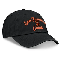 Women's Fanatics Black San Francisco Giants Fundamental Script Logo Adjustable Hat