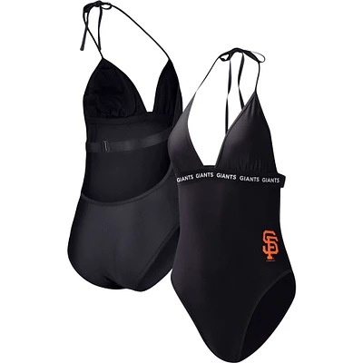 Maillot de bain une pièce G-III 4Her by Carl Banks noir pour femmes des Giants San Francisco