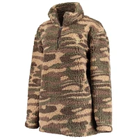 Women's G-III 4Her by Carl Banks Camo San Francisco Giants Sherpa Quarter-Zip Jacket