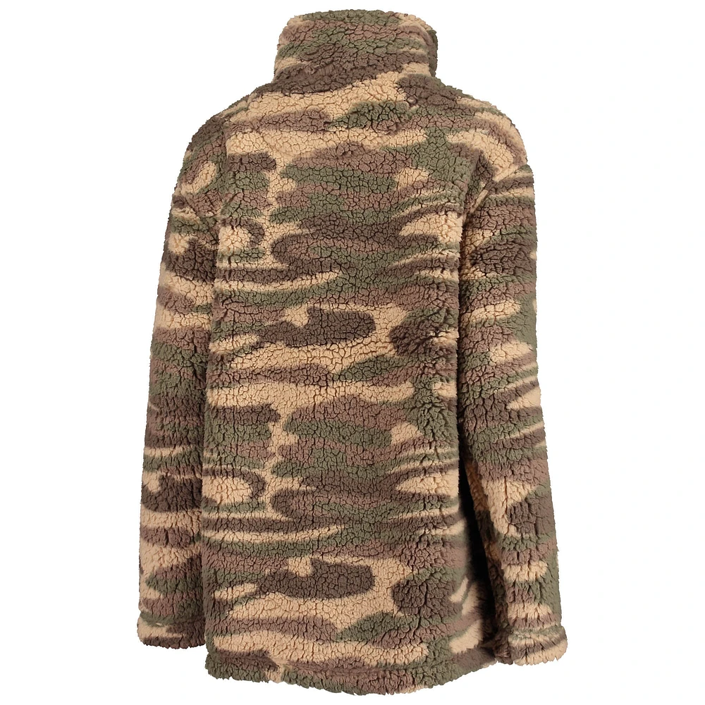 Women's G-III 4Her by Carl Banks Camo San Francisco Giants Sherpa Quarter-Zip Jacket