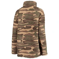 Women's G-III 4Her by Carl Banks Camo San Francisco Giants Sherpa Quarter-Zip Jacket