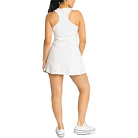 Women's Lusso White San Francisco Giants Tess Cheetah V-Neck Racerback Dress