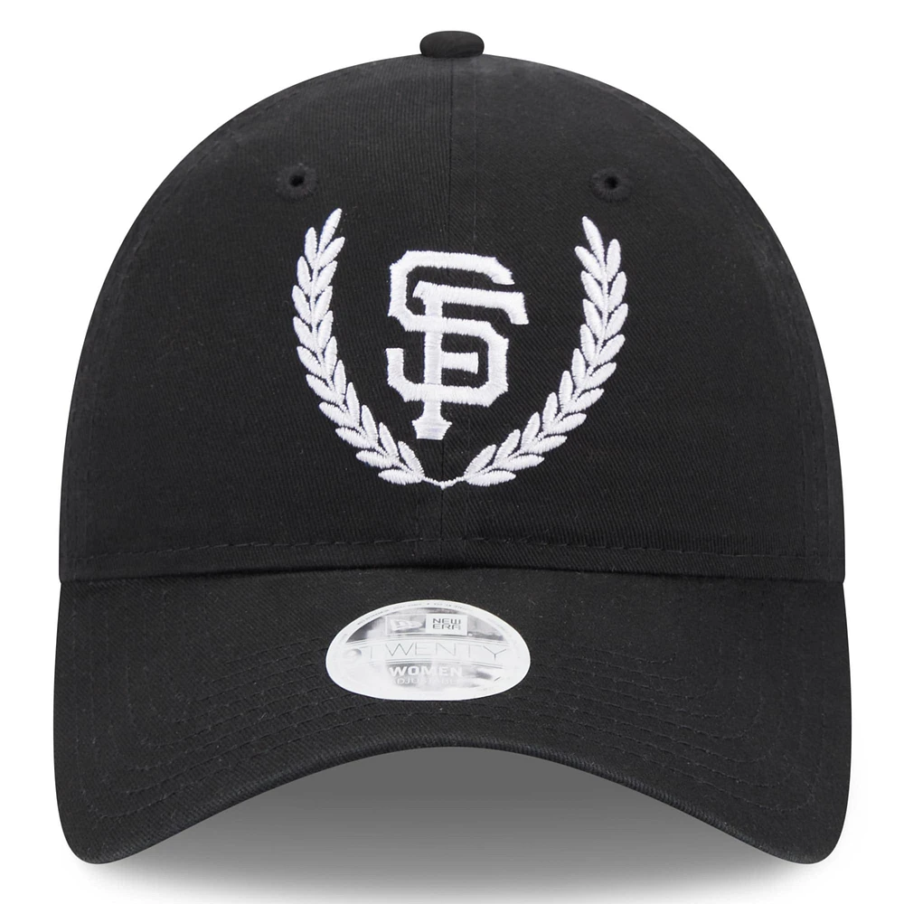 Women's New Era Black San Francisco Giants Leaves 9TWENTY Adjustable Hat