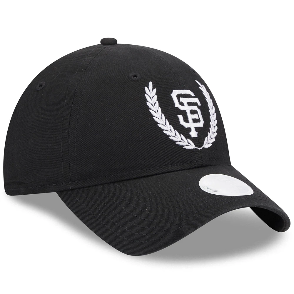 Women's New Era Black San Francisco Giants Leaves 9TWENTY Adjustable Hat