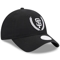 Women's New Era Black San Francisco Giants Leaves 9TWENTY Adjustable Hat