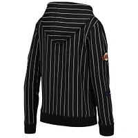 Women's New Era Black San Francisco Giants Pinstripe Tri-Blend Full-Zip Jacket