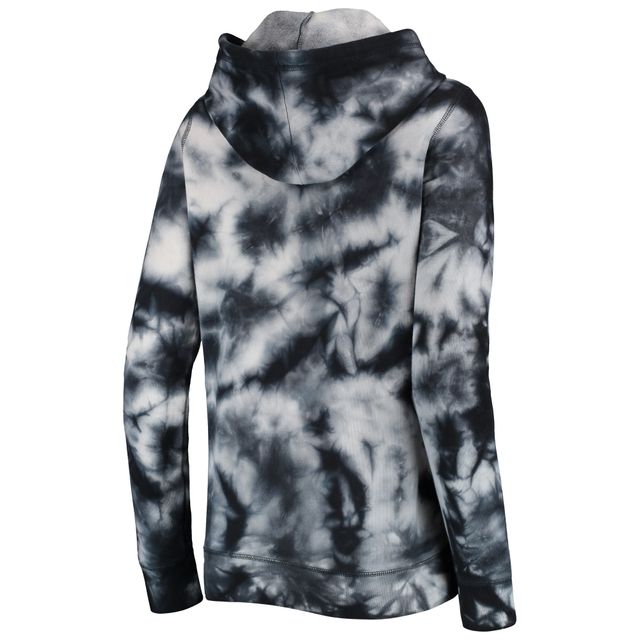 NWE SF GIA NOIR FEMME TIE DYE CAPUCHE À FERMETURE ÉCLAIR COMPLÈTE SWTLADZIP